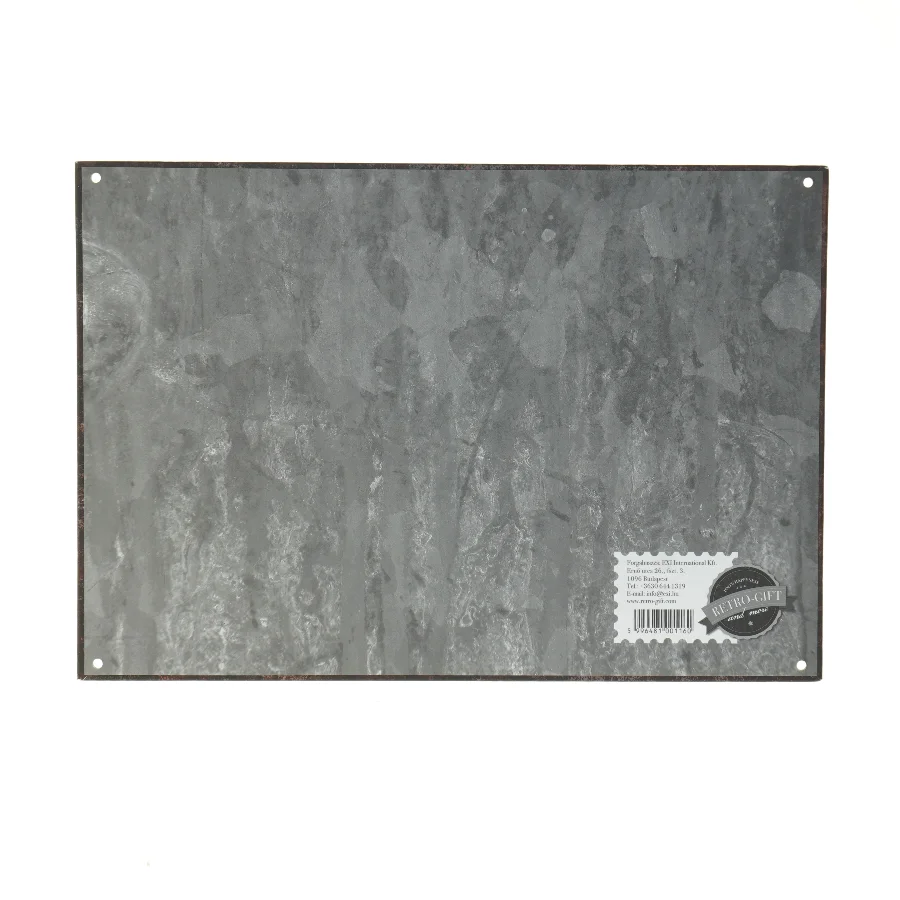 Metalplakat med vinmotiv fra Retro Gift (str. 39x27 cm)