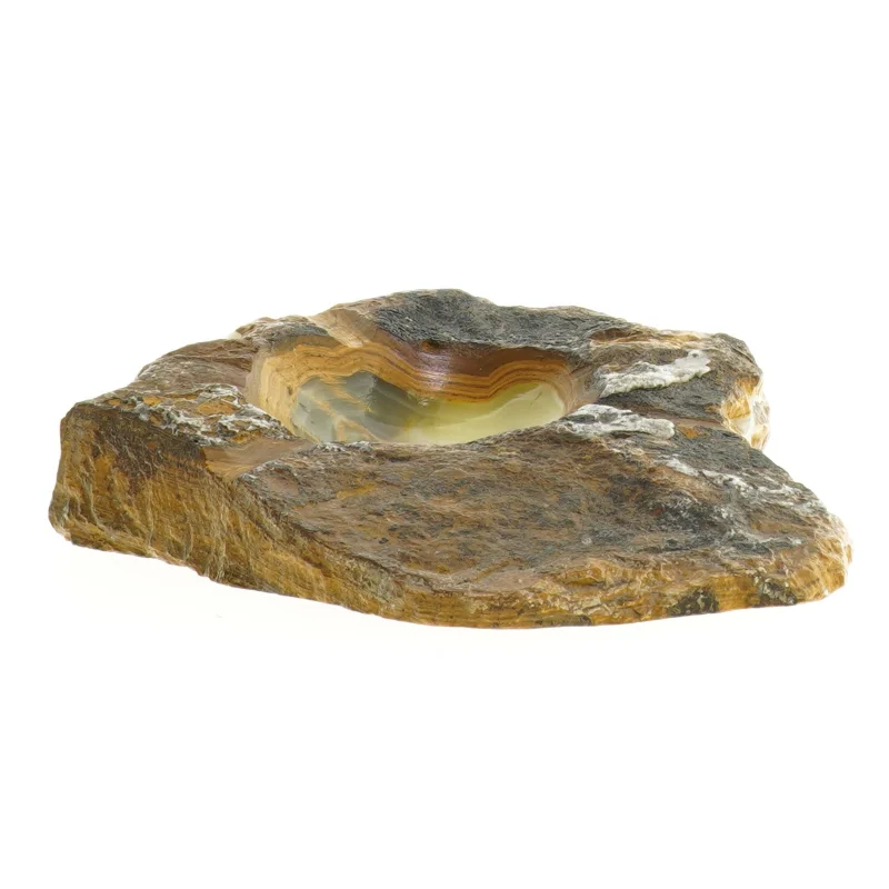 Dekorativ Agat skål (str. 20 x 16 x 4 cm)