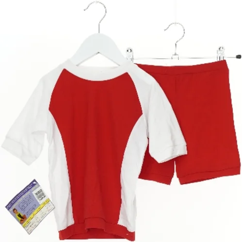 Protech Rød og hvid sommersæt til børn (str. 104)