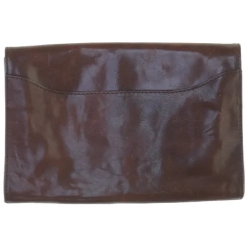 Brun læder Taske fra Adax (str. 25 x 17 cm)