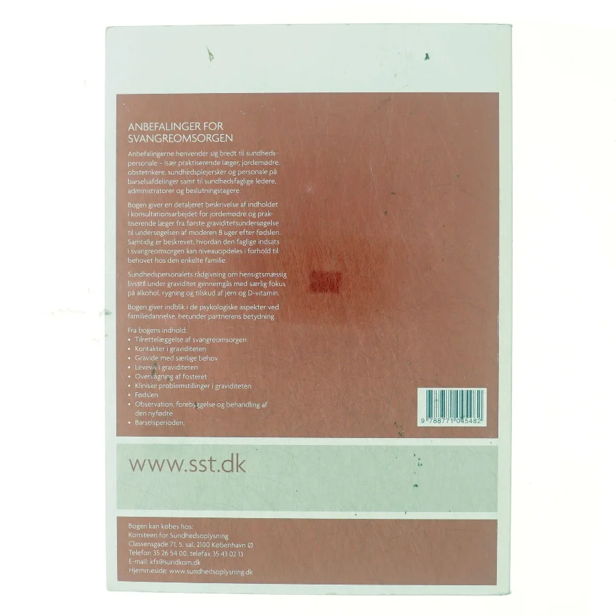 Anbefalinger for svangreomsorgen (Bog)