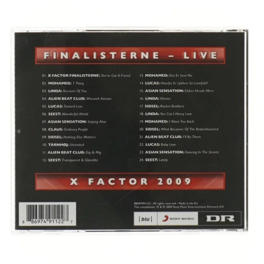 X Factor Finalisterne - Live 2009 CD fra Sony Music Entertainment Denmark, DR