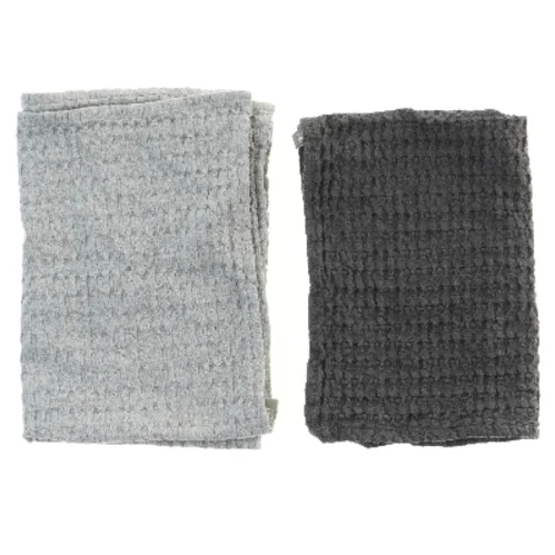 Sæt af vaskeklude i grå og mørkegrå fra Bastian (str. 70x50 cm)