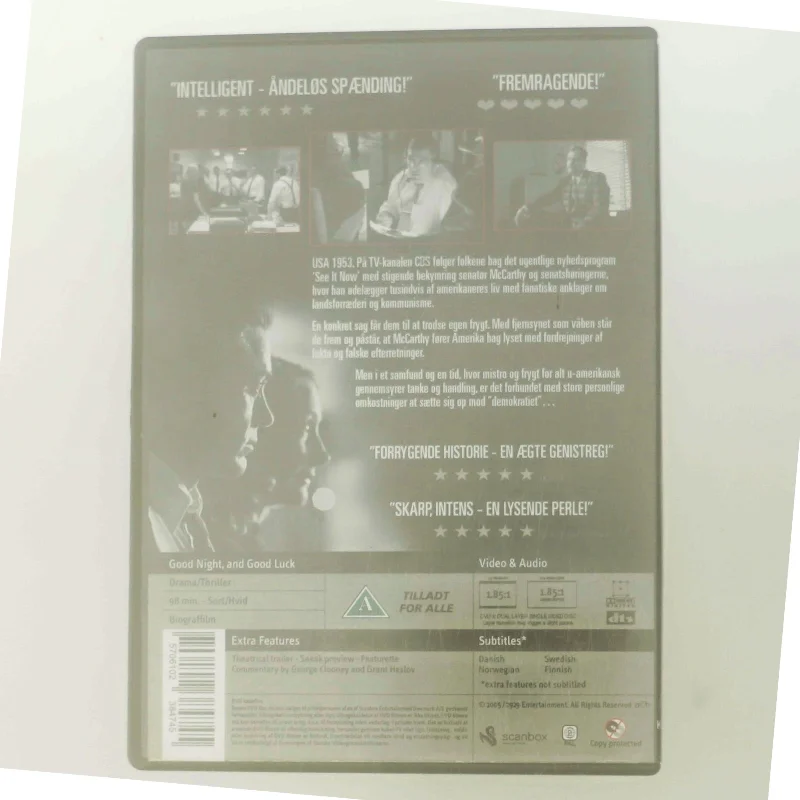 Goodnight and Good Luck med David Strathairn (DVD)