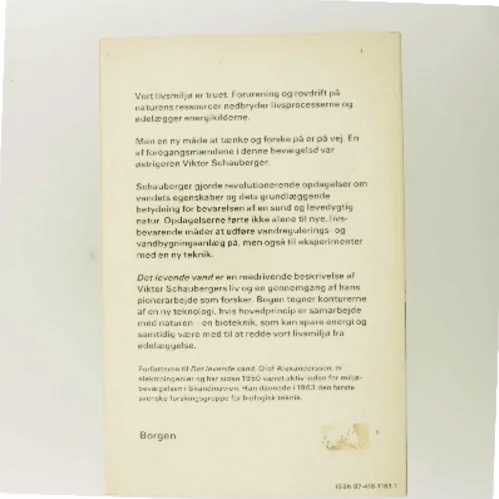 Det levende vand af Olof Alexandersson (Bog)