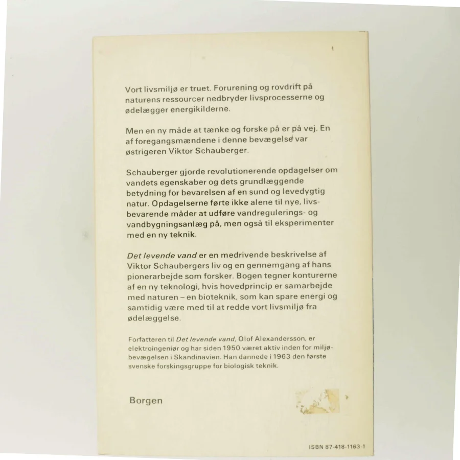 Det levende vand af Olof Alexandersson (Bog)