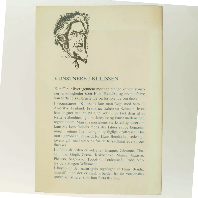 Kunstnere i Kulissen af Hans Bendix (Bog)