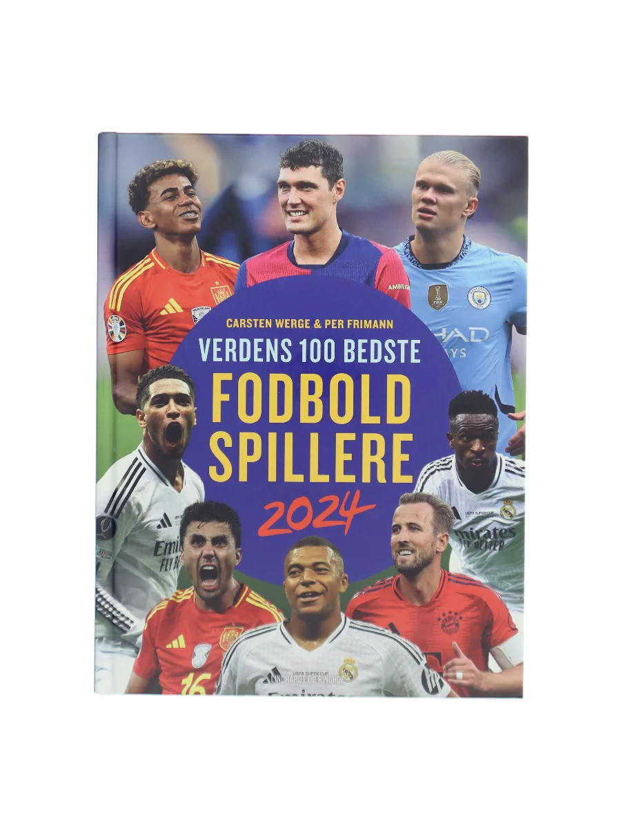 Forsiden af Verdens 100 bedste fodbold spillere 2024 af Carsten Werge,Per Frimann