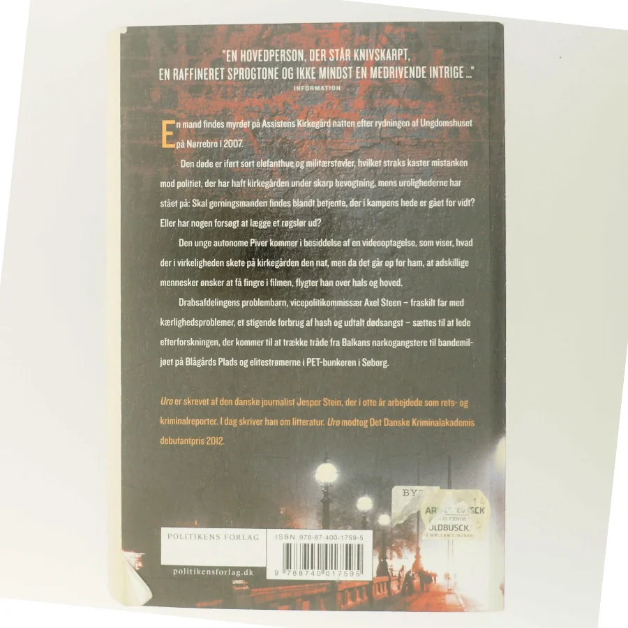 Uro af Jesper Stein (Bog)