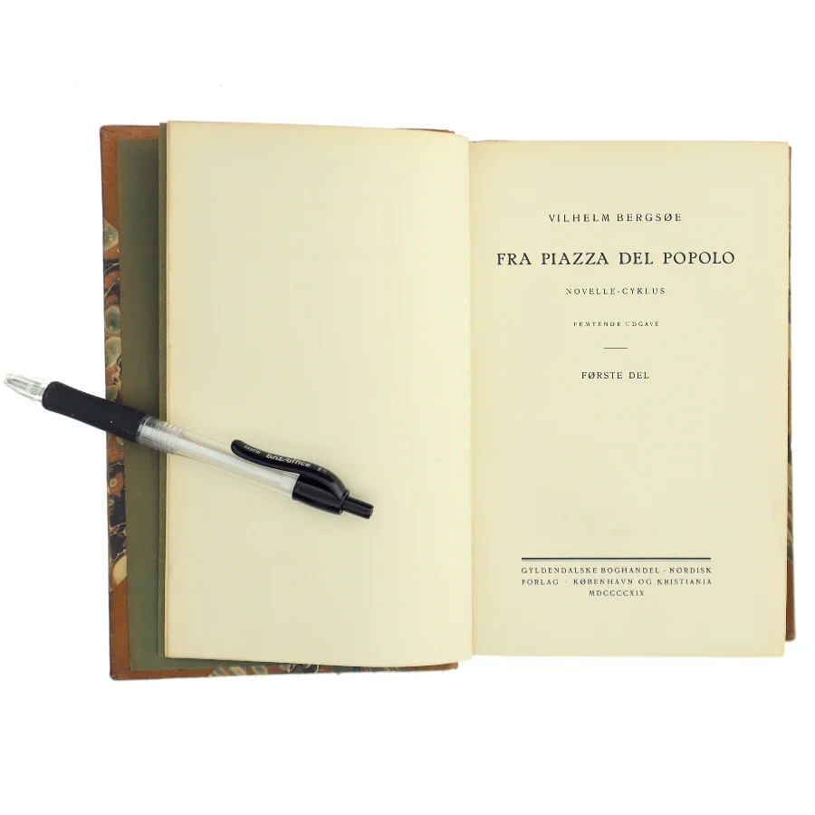 Fra Piazza del Popolo. Novelle-cyklus. Første del af Vilhelm Bergsøe (Bog)