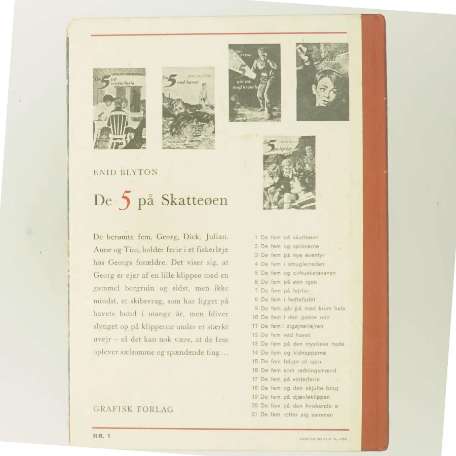 De 5 på Skatteøen af Enid Blyton (Bog)