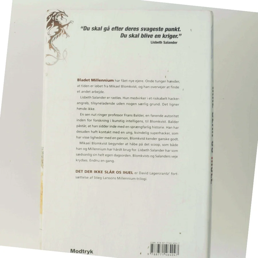 Det der ikke slår os ihjel af David Lagercrantz (Bog)