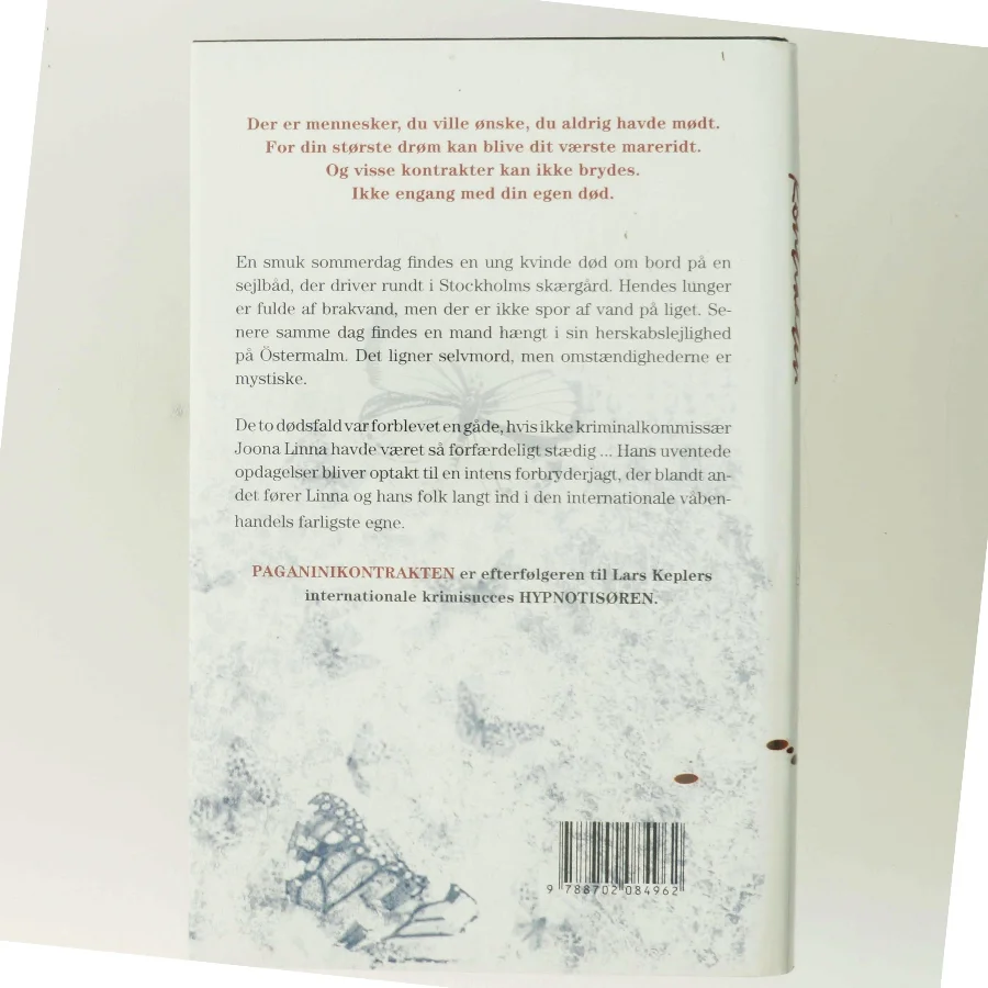 Paganinikontrakten : Kriminalroman (Danish Language) af Lars Kepler (Bog)