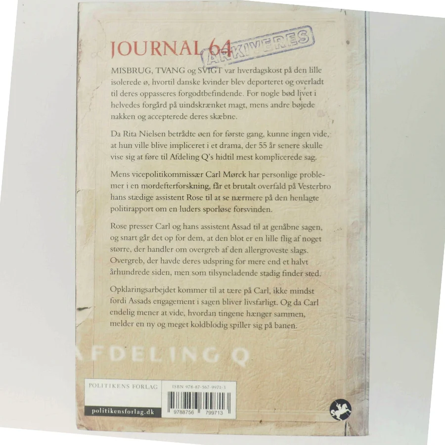 Journal 64 af Jussi Adler-Olsen (Bog)