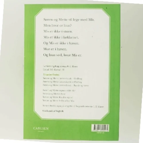 Søren og Mette leder efter Mis (Bog)
