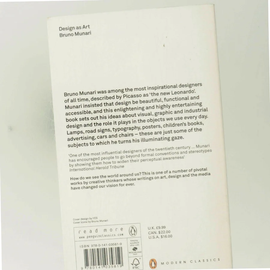 Design as Art af Bruno Munari (Bog)