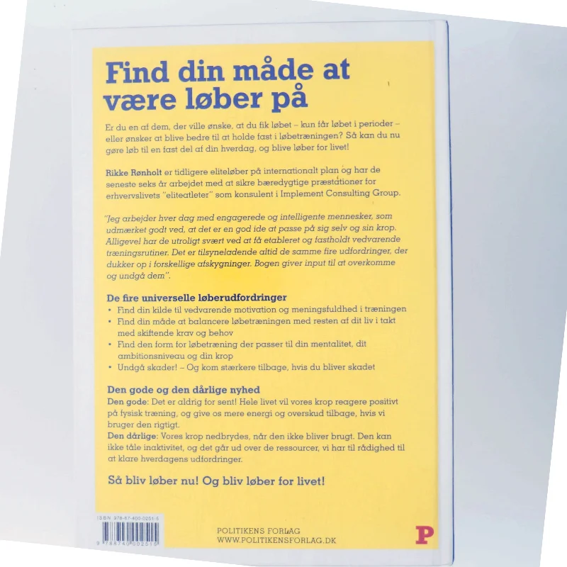 Bliv løber for livet af Rikke Rønholt (Bog)