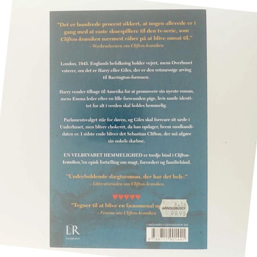 En velbevaret hemmelighed af Jeffrey Archer (Bog)