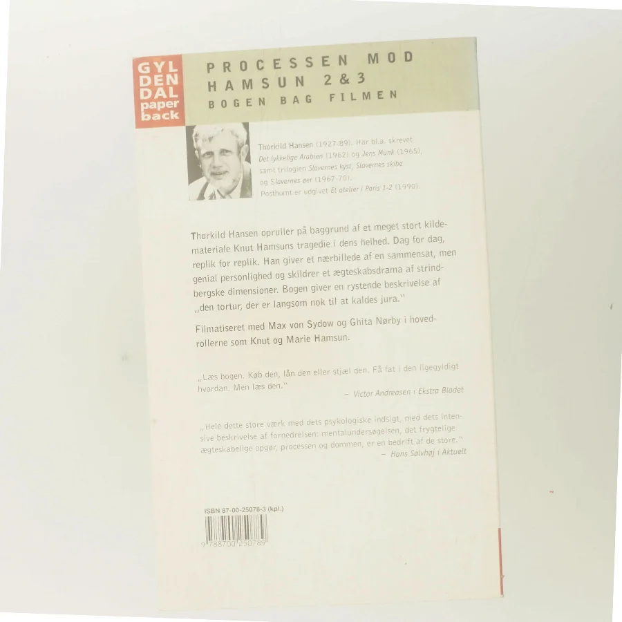 Processen mod Hamsun af Thorkild Hansen (f. 1927) (Bog)
