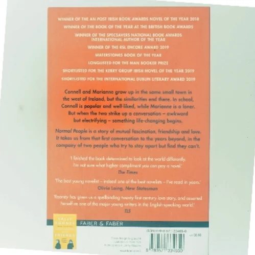 Normal people af Sally Rooney (Bog)