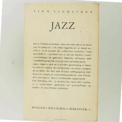 Jazz af Finn Slumstrup (Bog)