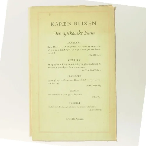 Den afrikanske Farm af Karen Blixen (Bog)