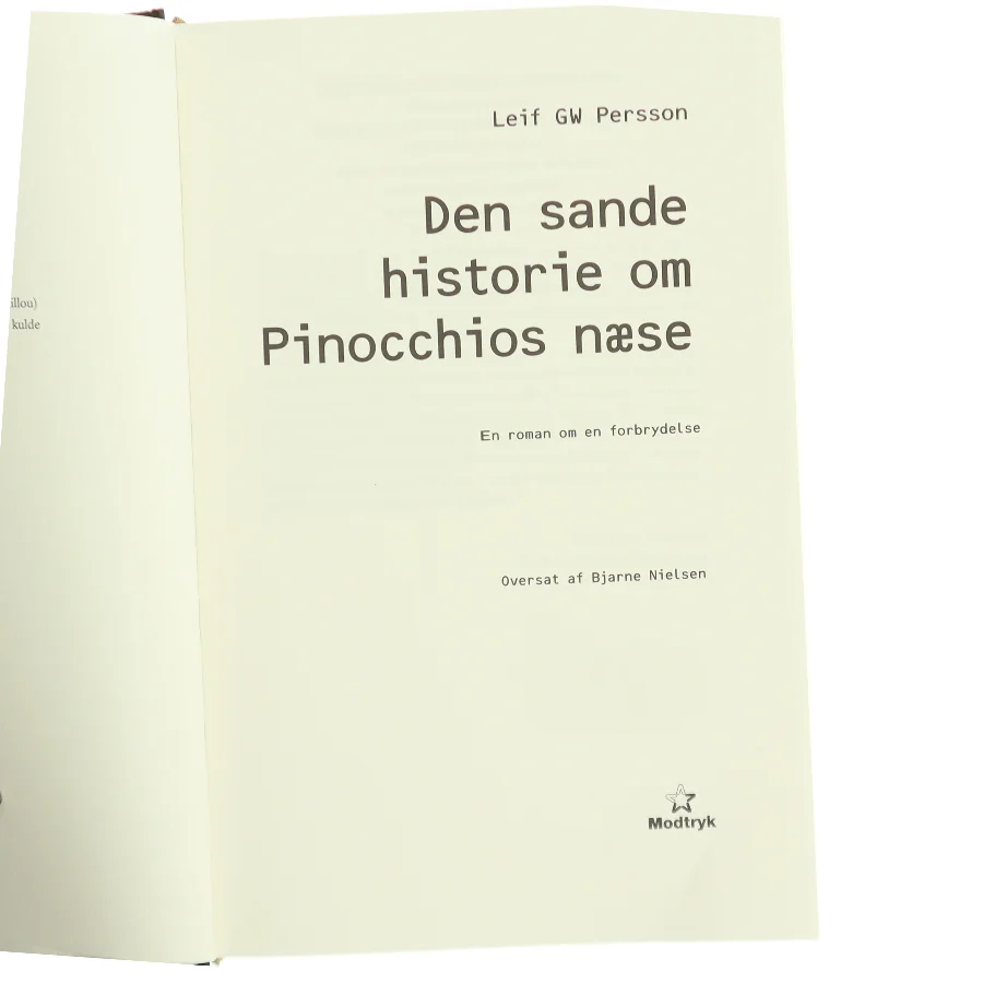 Den sande historie om Pinocchios næse af Leif GW Persson (Bog)
