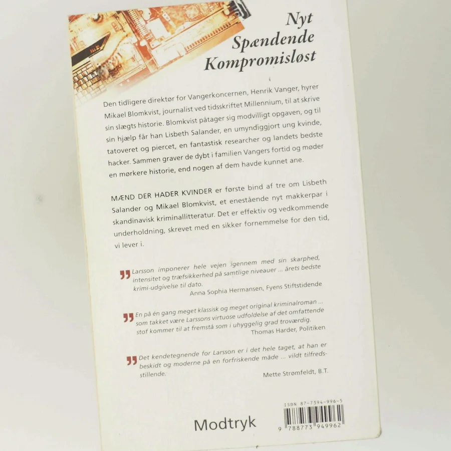 Mænd der hader kvinder af Stieg Larsson (Bog)