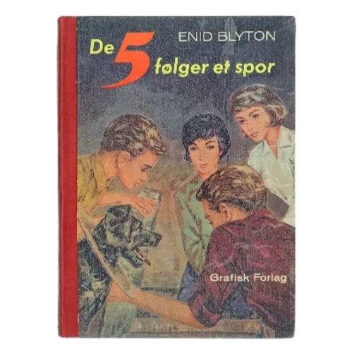 De 5 følger et spor af Enid Blyton (Bog)