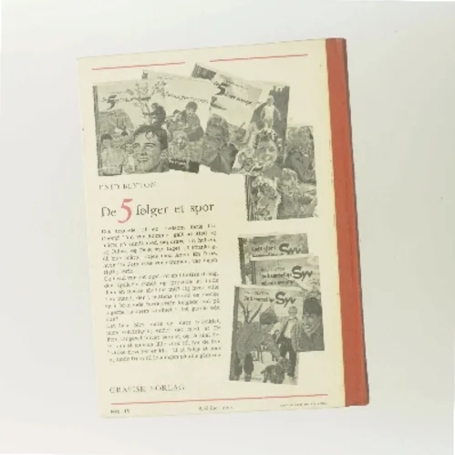 De 5 følger et spor af Enid Blyton (Bog)