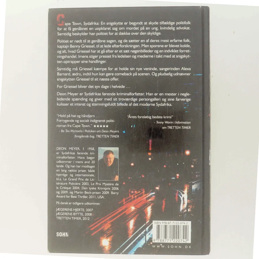 Syv dage : kriminalroman af Deon Meyer (Bog)