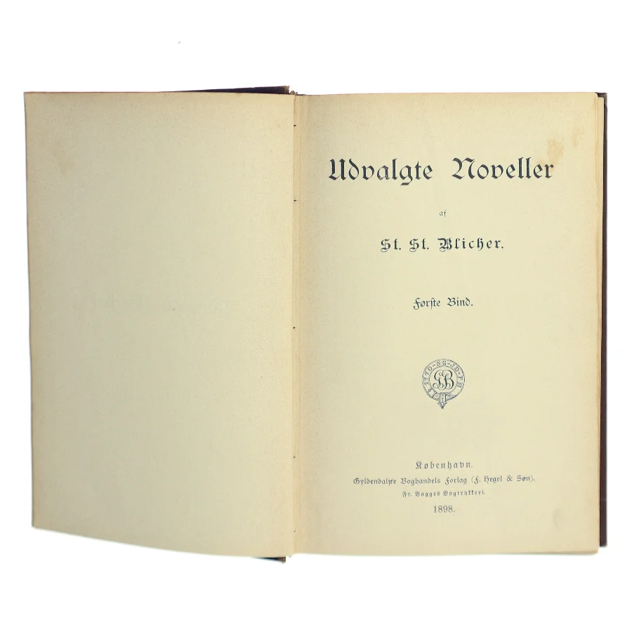 Udvalgte Noveller. Første Bind af St. St. Blicher (Bog)