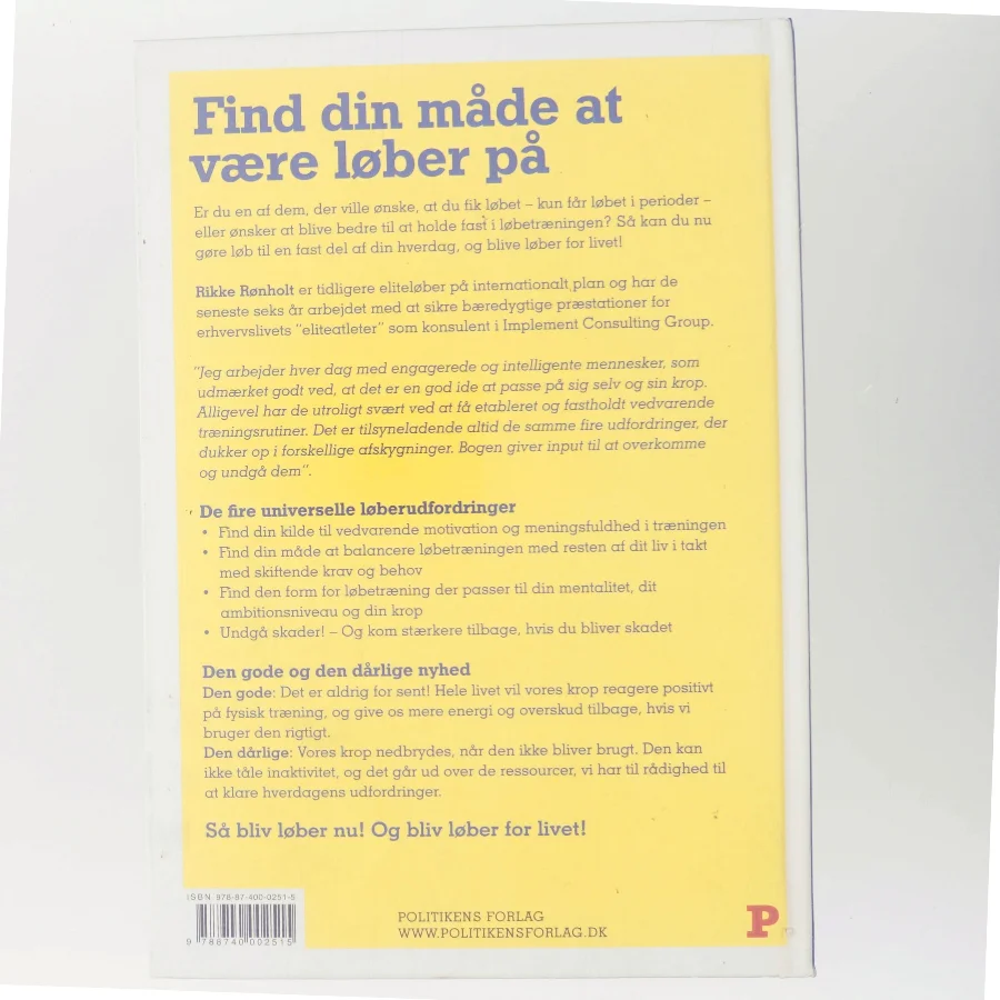 Bliv løber for livet af Rikke Rønholt (Bog)
