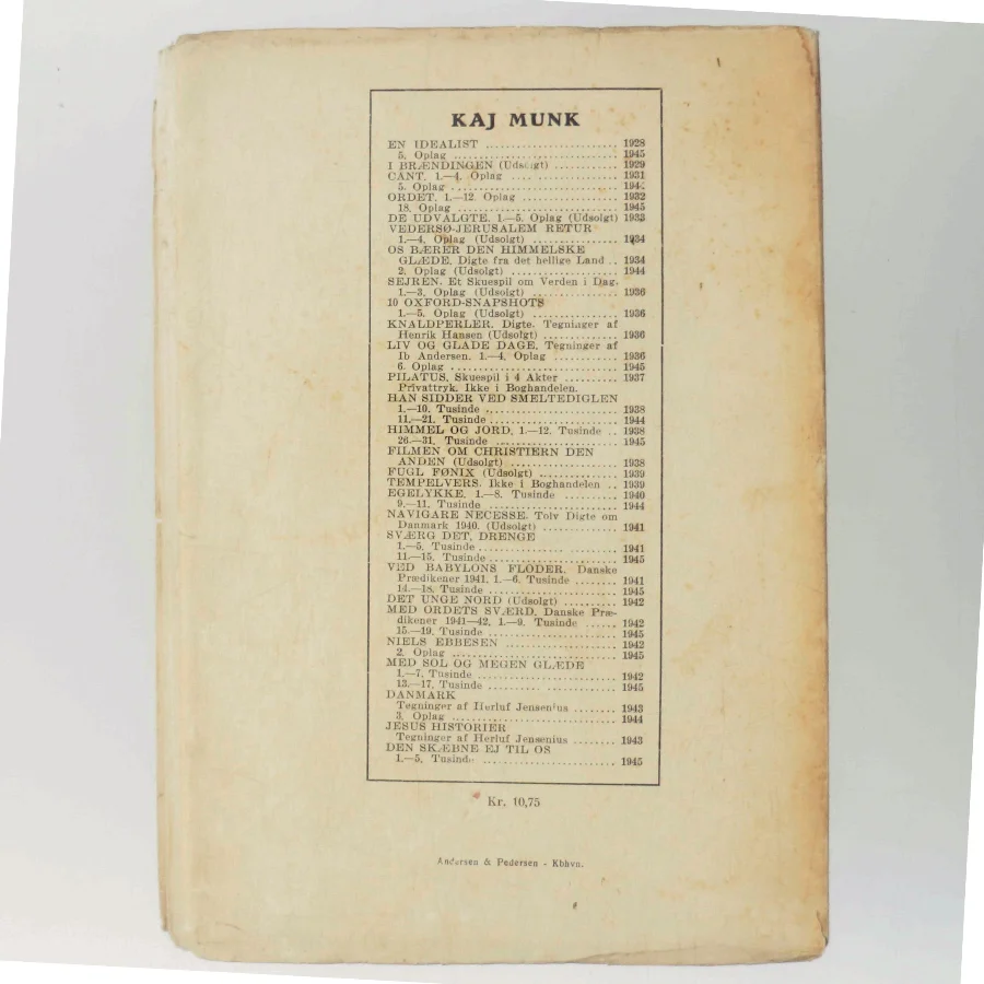 Med Sol og Megen Glæde af Kaj Munk (Bog)