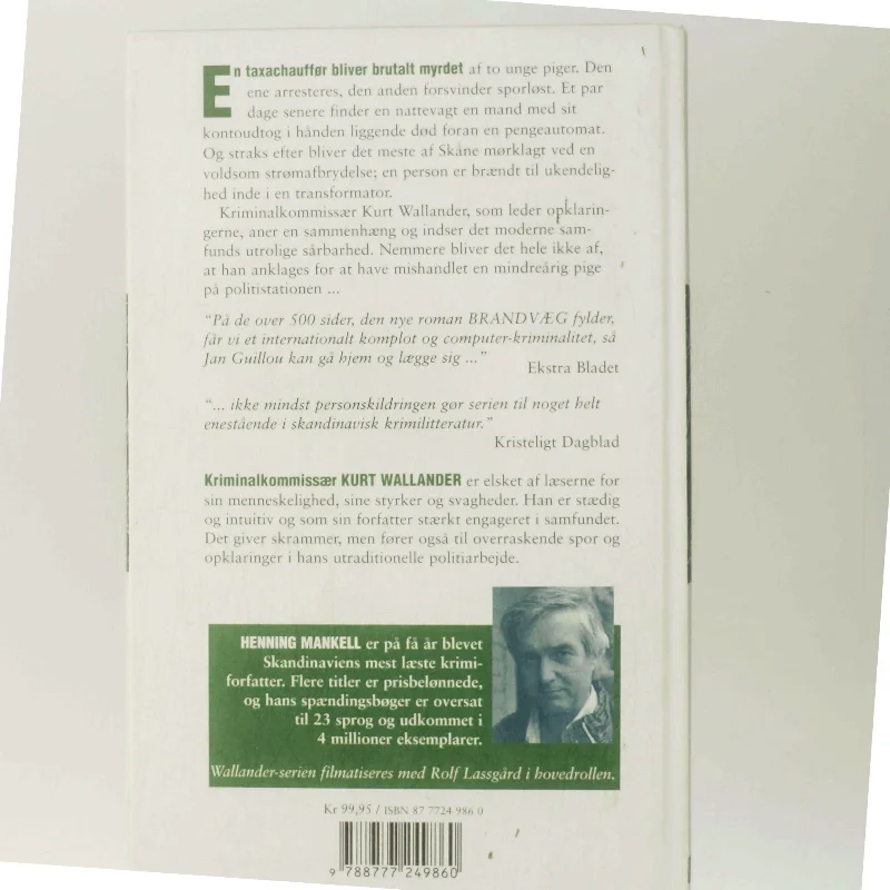 Brandvæg af Henning Mankell (Bog)