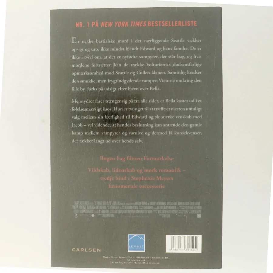 Formørkelse af Stephenie Meyer (Bog)