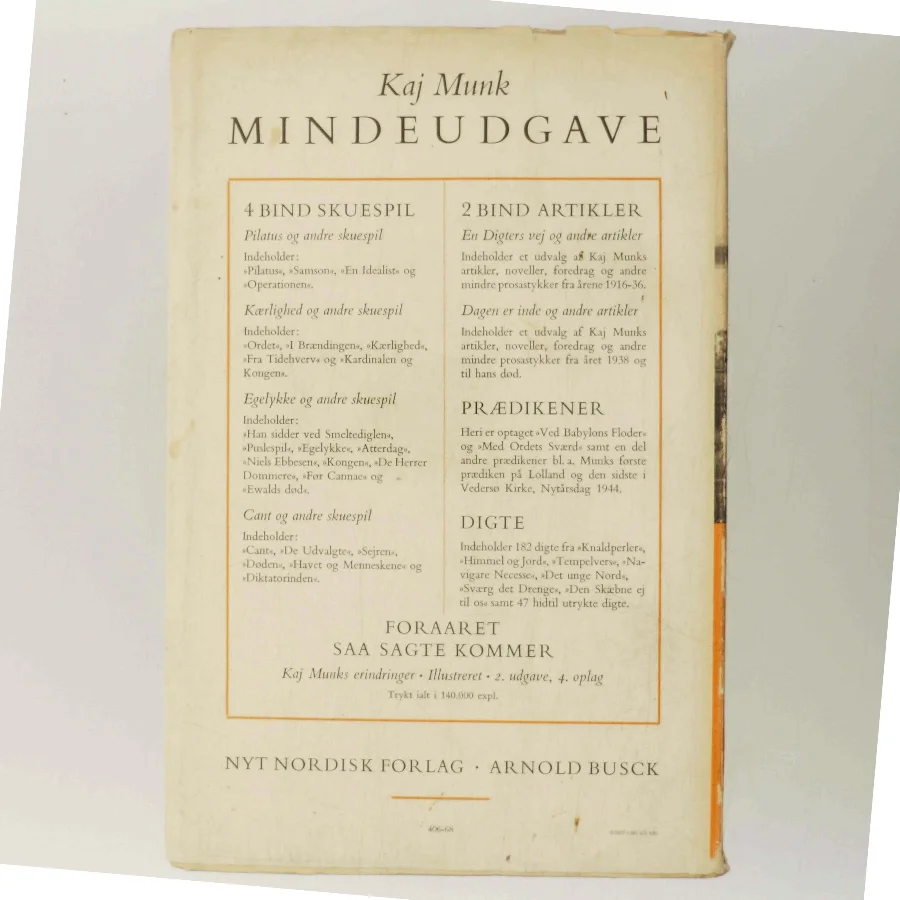 Foråret Så sagte Kommer af Kaj Munk (Bog)