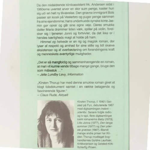 Himmel og helvede af Kirsten Thorup (Bog)