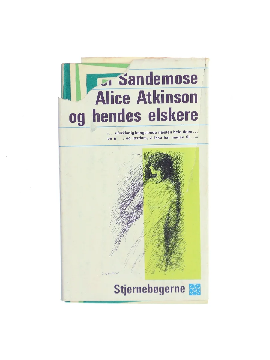 Forsiden af Alice Atkinson og hendes elskere (Alice Atkinson og hennes elskere) af Aksel Sandemose