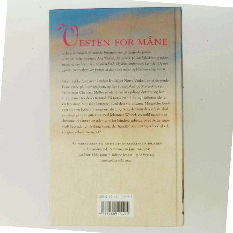 Vesten for måne af Jane Aamund (Bog)