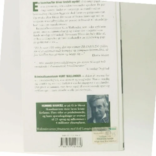 Brandvæg af Henning Mankell (Bog)