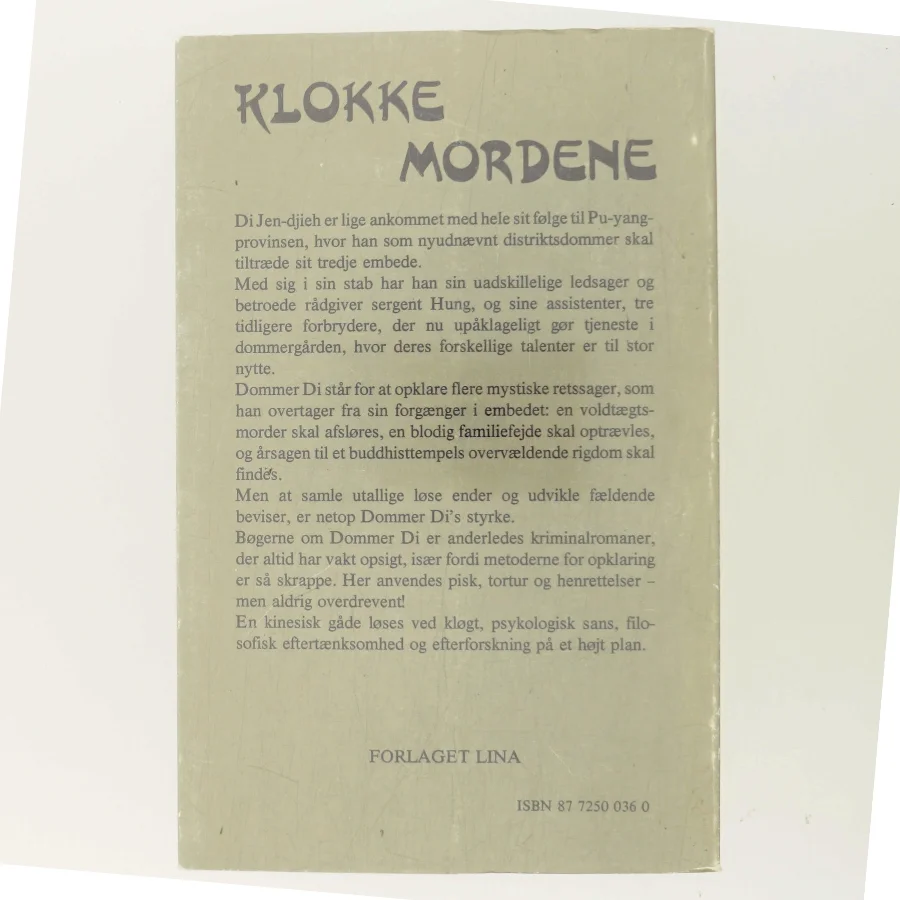 Klokkemordene af Robert van Gulik (Bog)