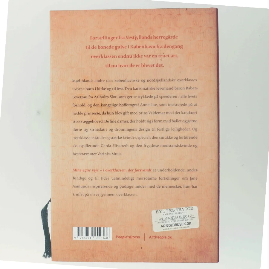 Mine egne veje - i overklassen, der forsvandt af Jane Aamund (Bog)