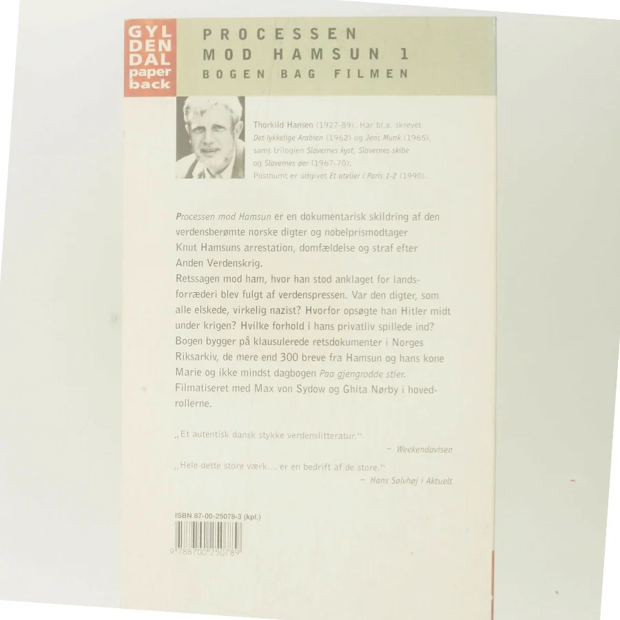 Processen mod Hamsun af Thorkild Hansen (f. 1927) (Bog)