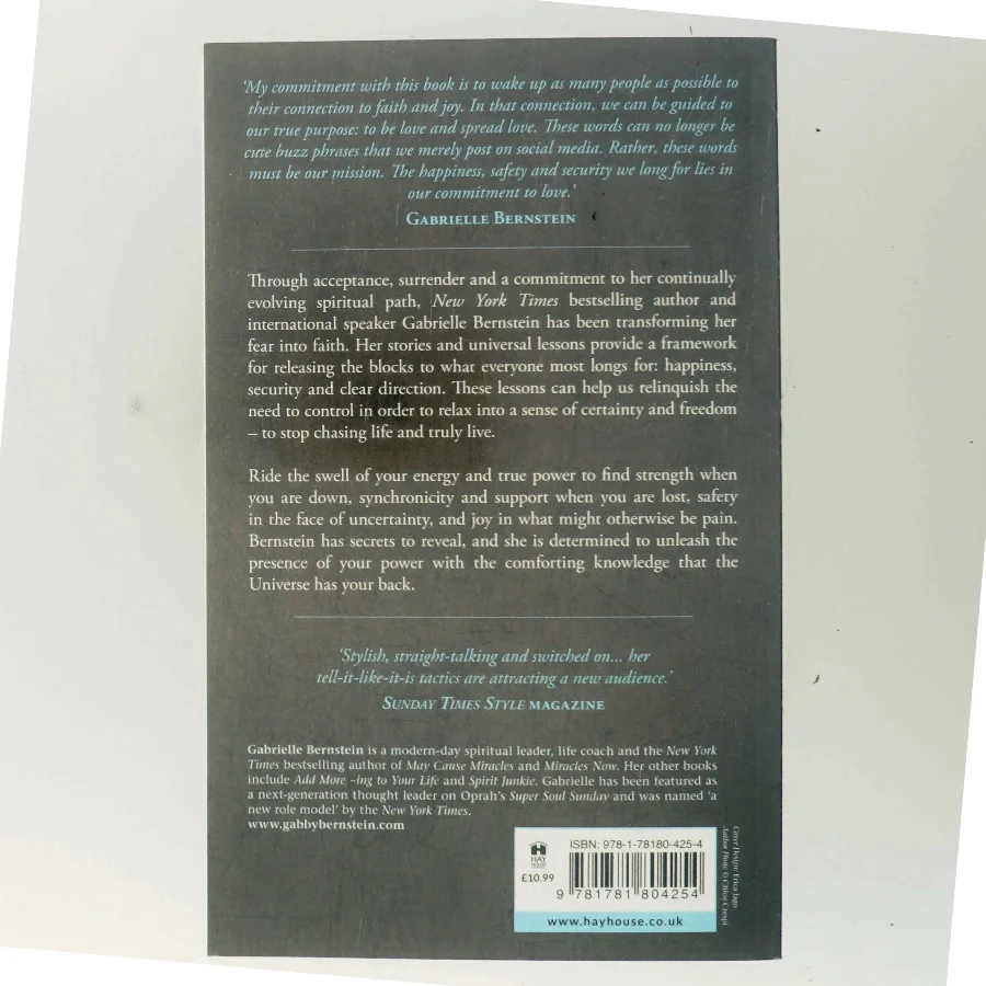 The universe has your back : how to feel safe and trust your life no matter what af Gabrielle Bernstein (Bog)