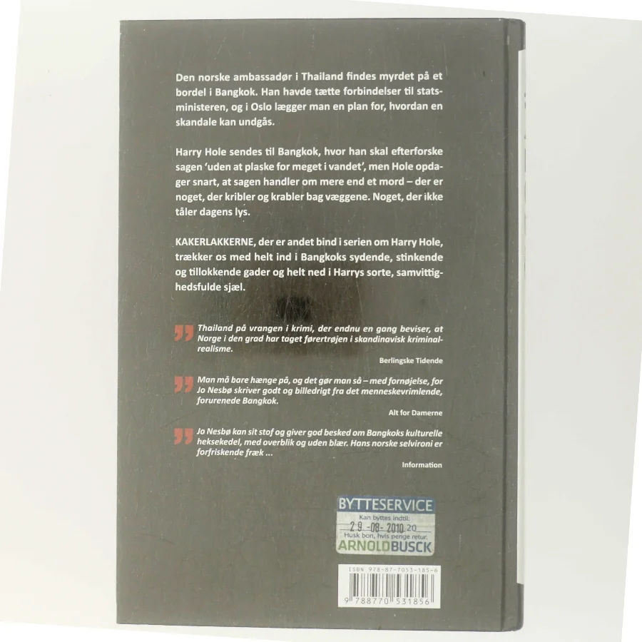 Kakerlakkerne af Jo Nesbø (Bog)