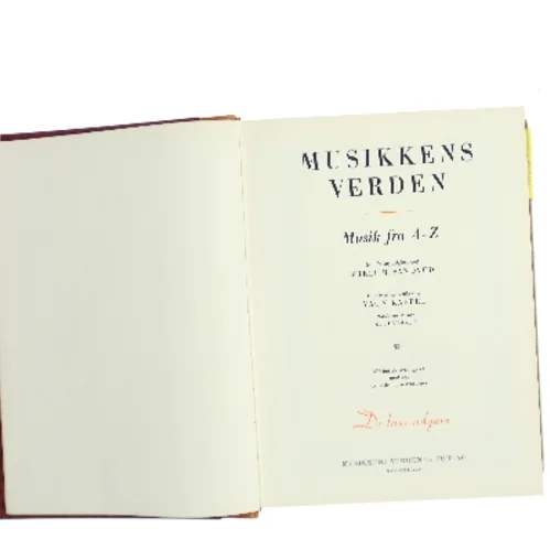 Musikkens Verden af Kjell B. Sandved (Bog)