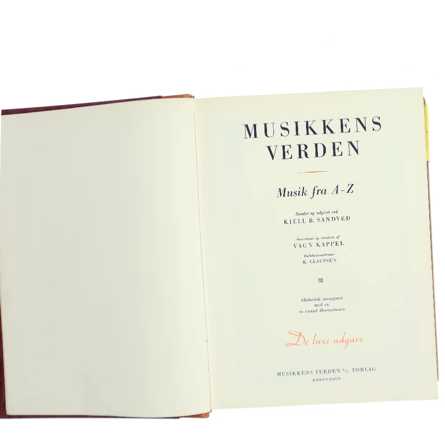 Musikkens Verden af Kjell B. Sandved (Bog)