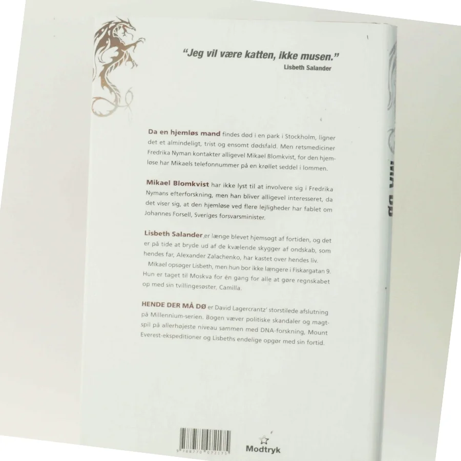 Hende der må dø af David Lagercrantz (Bog)