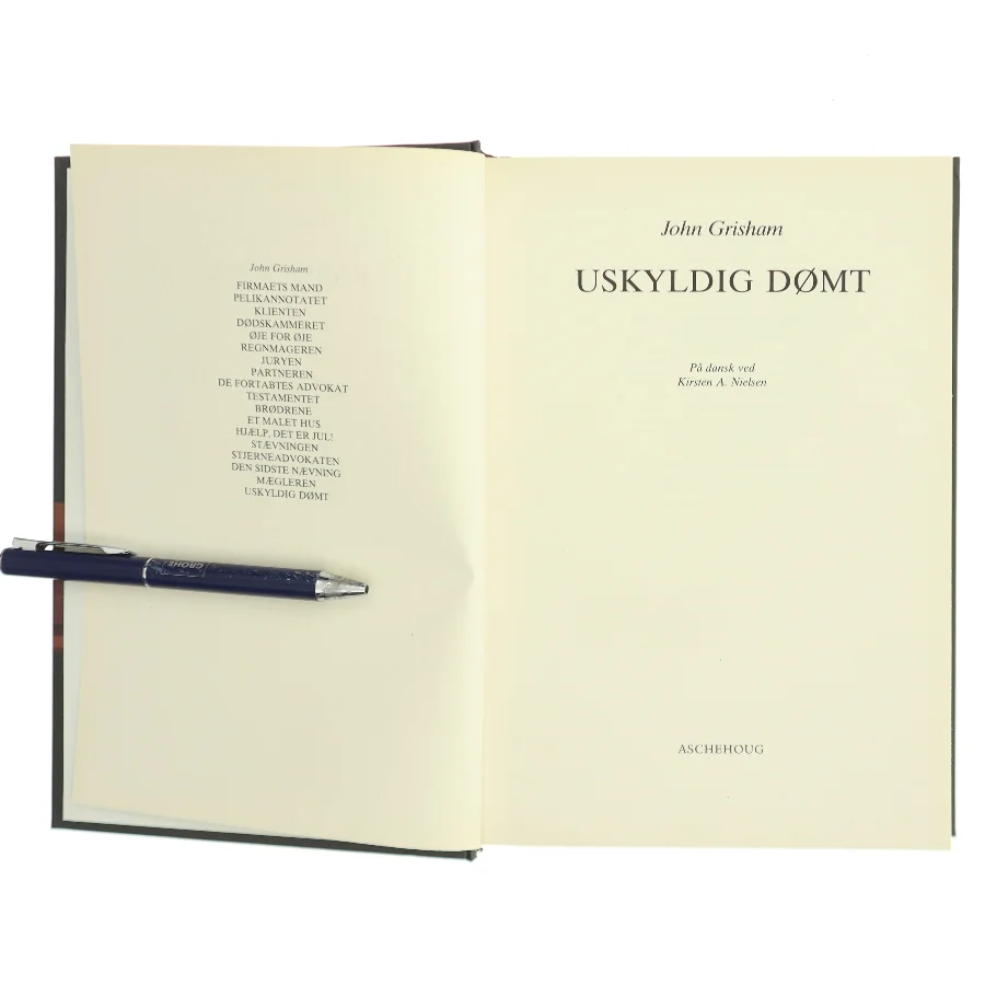 Uskyldig Dømt af John Grisham (Bog)